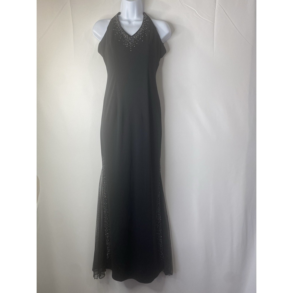 Vintage Dave & Johnny Womens  Little Black  Dress Size 5-6‎ Prom Slinky Holidays